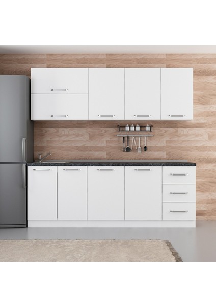 225 Cm Mutfak Dolabı Beyaz 225-B1