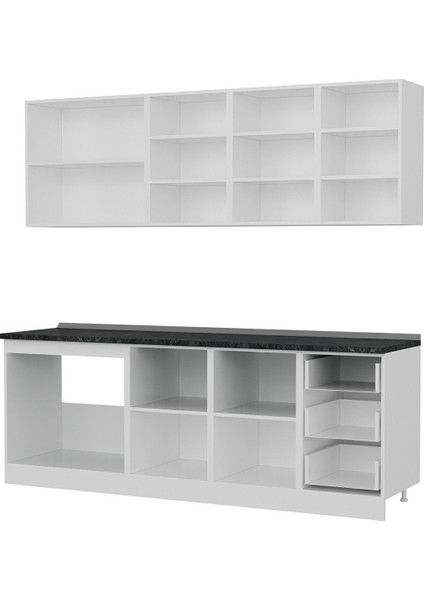 225 Cm Mutfak Dolabı Beyaz 225-B1 fırsatları