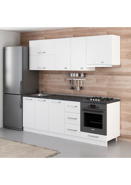 225 Cm Mutfak Dolabı Beyaz 225-B5