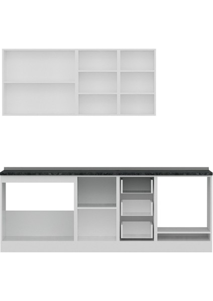 225 Cm Mutfak Dolabı Beyaz 225-B6