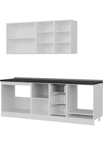 225 Cm Mutfak Dolabı Beyaz 225-B6