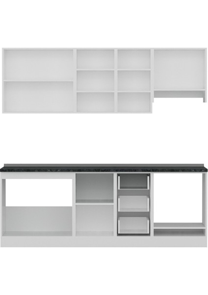 225 Cm Mutfak Dolabı Beyaz Dore 225-D8 fiyatları