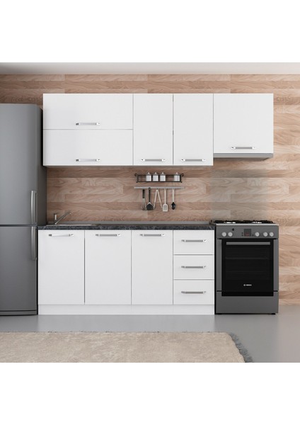 230 Cm Mutfak Dolabı Beyaz 230-B4