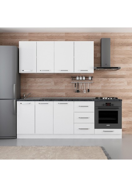 230 Cm Mutfak Dolabı Beyaz 230-B6