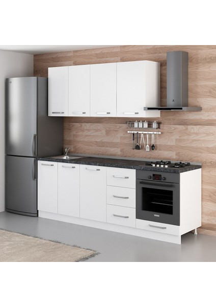 230 Cm Mutfak Dolabı Beyaz 230-B6 modelleri