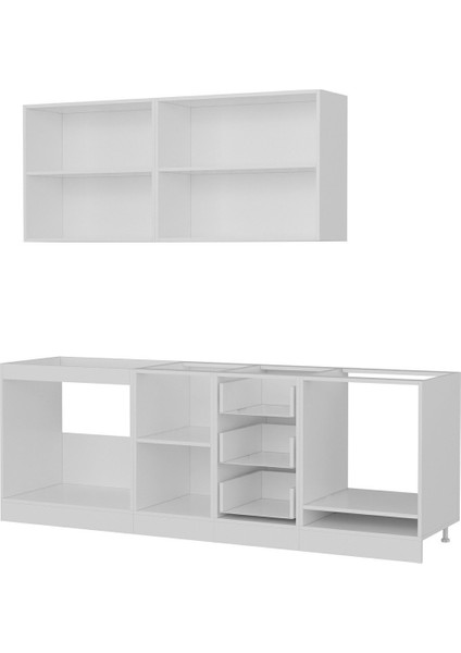 230 Cm Mutfak Dolabı Beyaz 230-B6 fırsatları