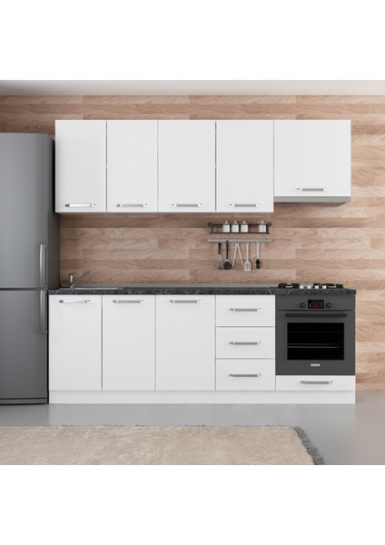 230 Cm Mutfak Dolabı Beyaz 230-B8