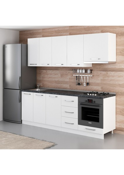 230 Cm Mutfak Dolabı Beyaz 230-B8 modelleri