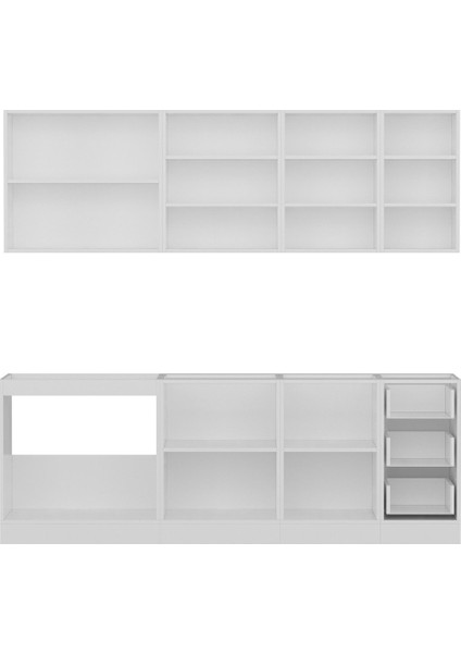 230 Cm Mutfak Dolabı Beyaz Antrasit 230-A2 fiyatları