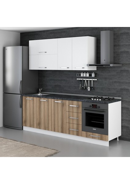 230 Cm Mutfak Dolabı Beyaz Dore 230-D3 modelleri