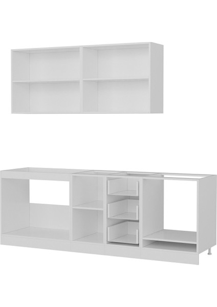 230 Cm Mutfak Dolabı Beyaz Dore 230-D3 fırsatları