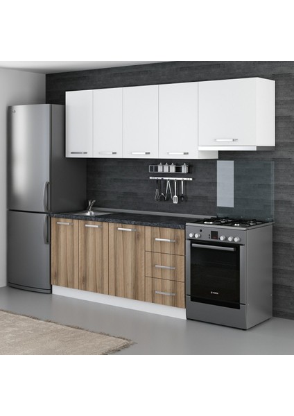 230 Cm Mutfak Dolabı Beyaz Dore 230-D7 modelleri