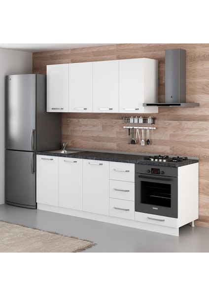 235 Cm Mutfak Dolabı Beyaz 235-B3