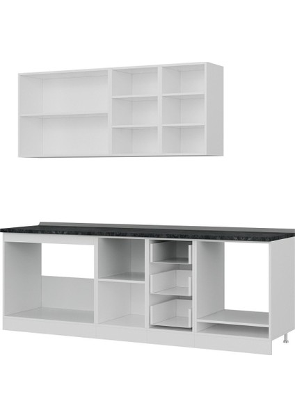 235 Cm Mutfak Dolabı Beyaz 235-B6