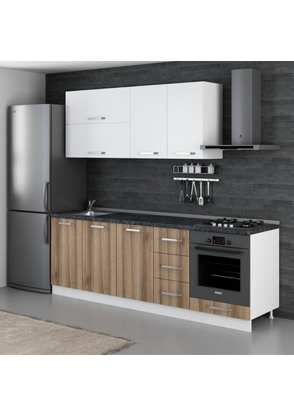 235 Cm Mutfak Dolabı Beyaz Dore 235-D6 modelleri