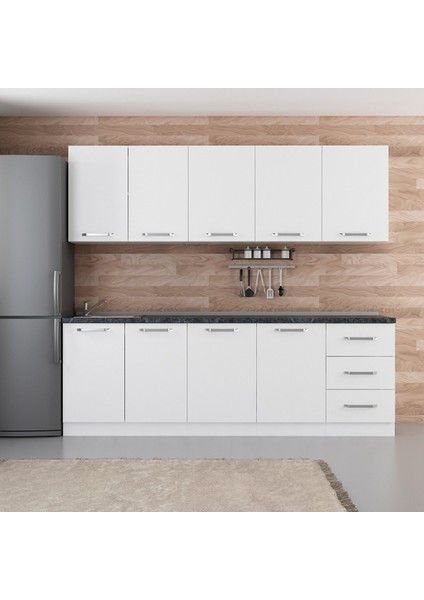 240 Cm Mutfak Dolabı Beyaz 240-B1