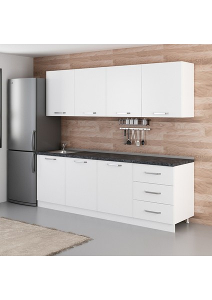 240 Cm Mutfak Dolabı Beyaz 240-B3 modelleri