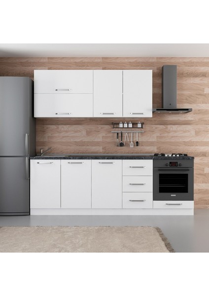 240 Cm Mutfak Dolabı Beyaz 240-B4