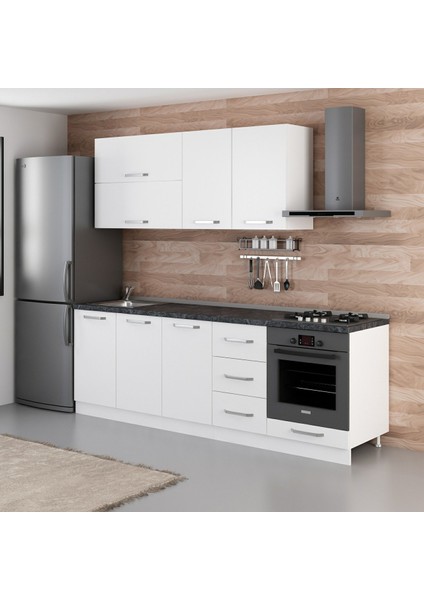 240 Cm Mutfak Dolabı Beyaz 240-B4