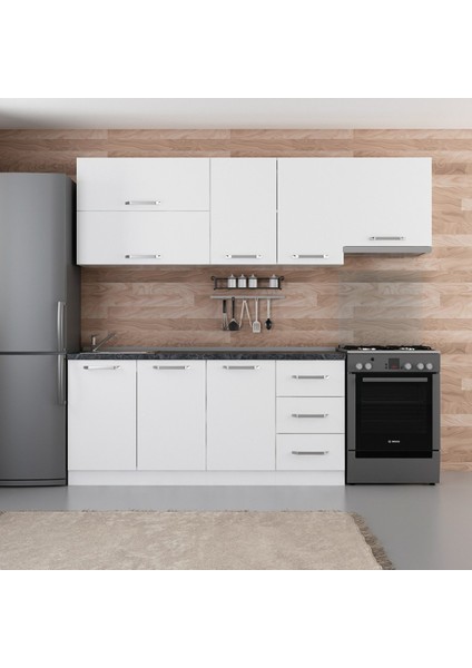 240 Cm Mutfak Dolabı Beyaz 240-B5