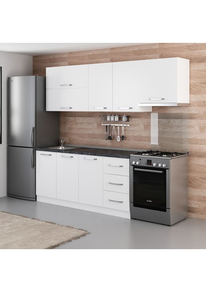 240 Cm Mutfak Dolabı Beyaz 240-B5 modelleri