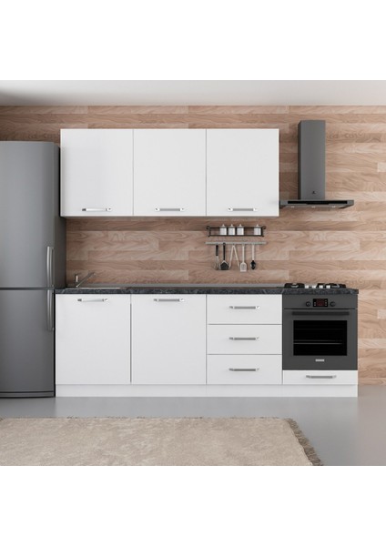240 Cm Mutfak Dolabı Beyaz 240-B7
