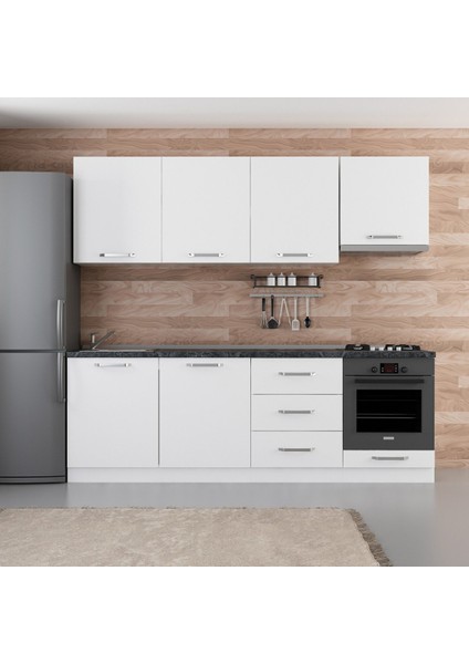 240 Cm Mutfak Dolabı Beyaz 240-B9