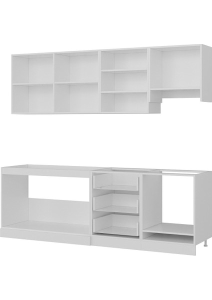 240 Cm Mutfak Dolabı Beyaz 240-B9 fırsatları