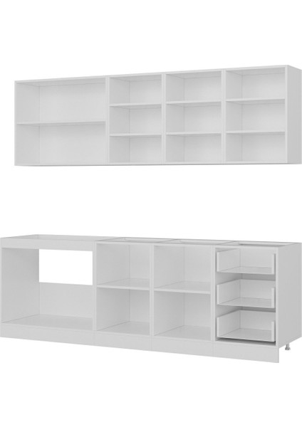 240 Cm Mutfak Dolabı Beyaz Dore 240-D2 fırsatları
