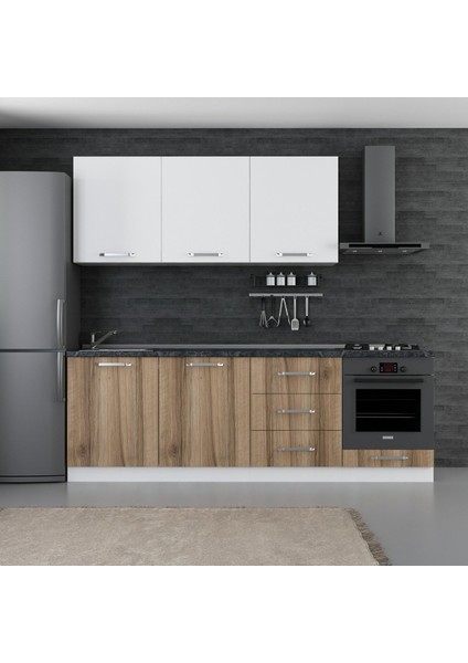 240 Cm Mutfak Dolabı Beyaz Dore 240-D7