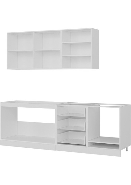 240 Cm Mutfak Dolabı Beyaz Dore 240-D7