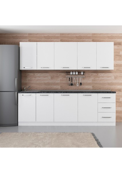 245 Cm Mutfak Dolabı Beyaz 245-B1