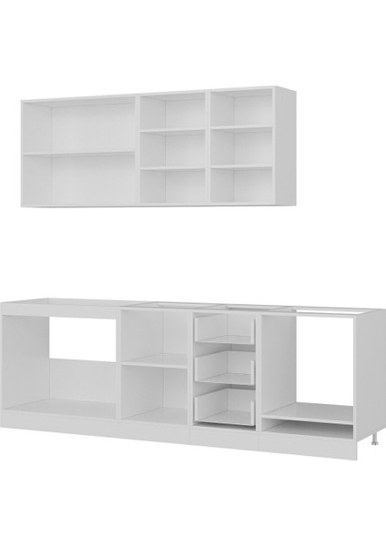 245 Cm Mutfak Dolabı Beyaz 245-B4
