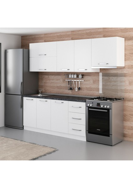 245 Cm Mutfak Dolabı Beyaz 245-B5 modelleri