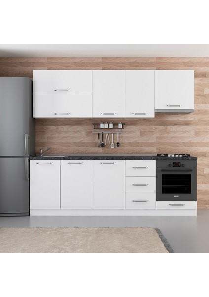 245 Cm Mutfak Dolabı Beyaz 245-B6