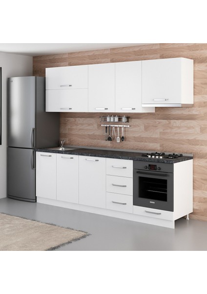 245 Cm Mutfak Dolabı Beyaz 245-B6 modelleri