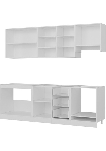 245 Cm Mutfak Dolabı Beyaz 245-B6 fırsatları