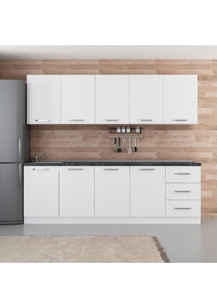 250 Cm Mutfak Dolabı Beyaz 250-B2