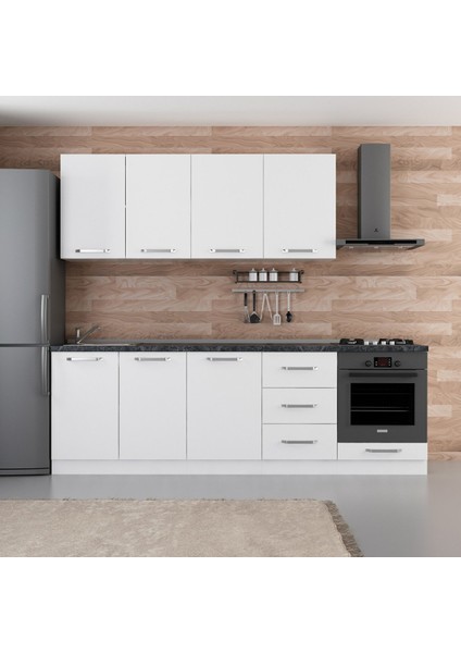 250 Cm Mutfak Dolabı Beyaz 250-B3