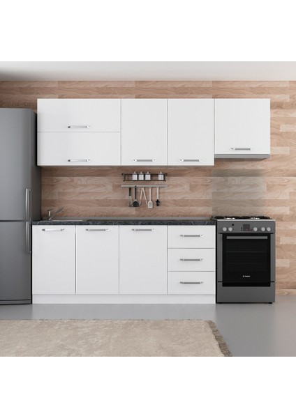 250 Cm Mutfak Dolabı Beyaz 250-B7