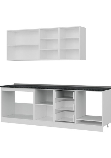250 Cm Mutfak Dolabı Beyaz Dore 250-D3 fırsatları