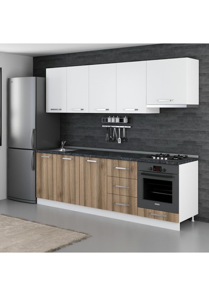 250 Cm Mutfak Dolabı Beyaz Dore 250-D5 modelleri