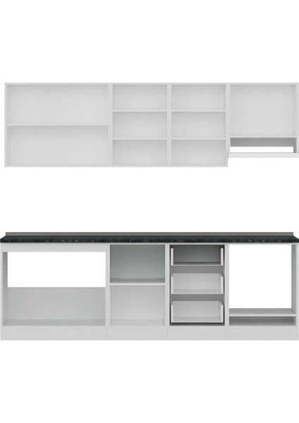 250 Cm Mutfak Dolabı Beyaz Dore 250-D8 fiyatları
