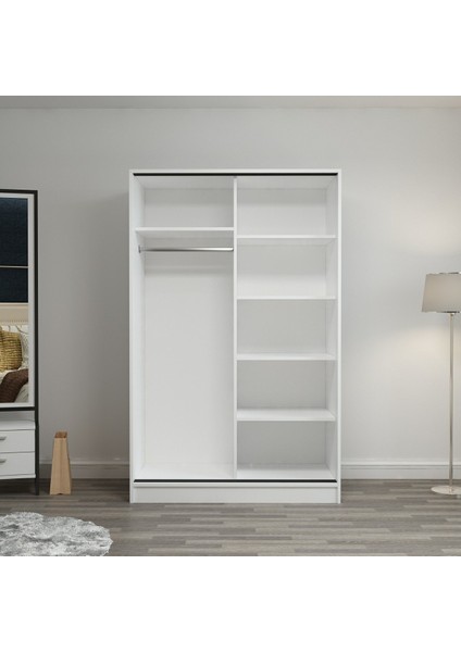 Kale 2 Kapaklı Sürgülü Dolap 120 Cm - Beyaz/Antrasit fiyatları