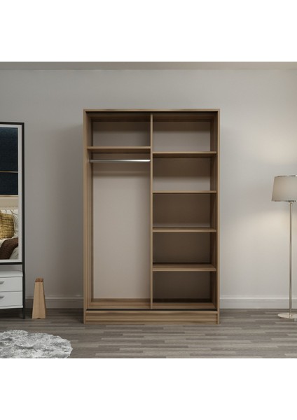 Kale 2 Kapaklı Sürgülü Dolap 120 Cm - Dore/Antrasit