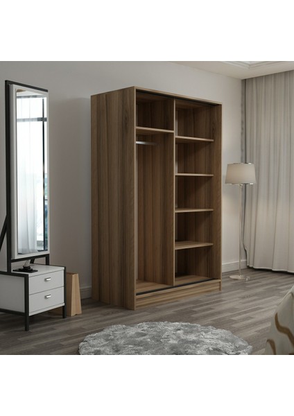 Kale 2 Kapaklı Sürgülü Dolap 120 Cm - Dore/Antrasit