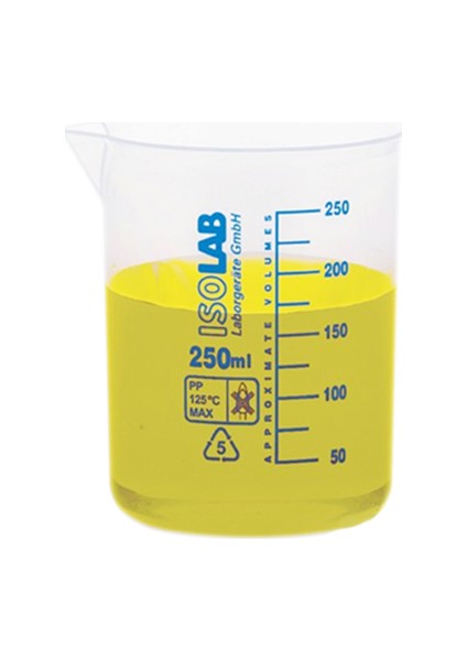 Beher P P Kısa Form Mavi Baskılı 1000 ml