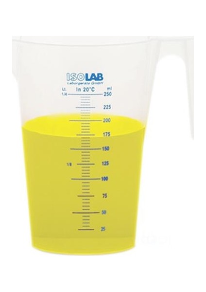 Kulplu Beher P P Kısa Form Mavi Baskılı 1000 ml