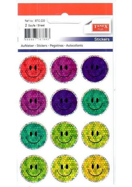 Stc-220 Gülen Yüz Etiketi 20 mm 2'li