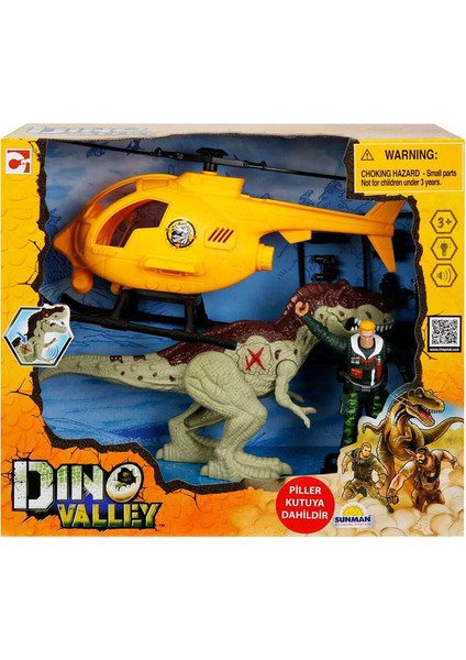 Chap Mei Sesli ve Işıklı Dino Valley Helikopter Oyun Seti S00042084